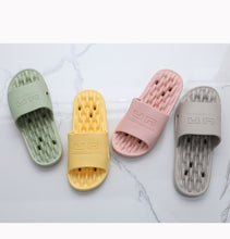 Load image into Gallery viewer, Summer Bathroom Non-slip Quick-drying Soft Hollow Bottom Sandals Women Men Slides Massage