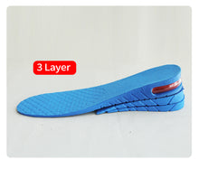 Load image into Gallery viewer, Height Increase Elevator Insole Cushion Lift Adjustable Size 3CM 5CM 6.5CM Shoe Insole High Quality PVC Insert