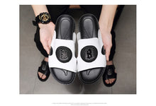 Load image into Gallery viewer, Leather Soft Bottom Outdoor Non-slip Sandals Flip Flops Beach Shoes Flat Slippers