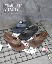 Load image into Gallery viewer, Summer Slipper Leather Flip Flops Indoor Or Outdoor Breathable Casual Beach Shoes