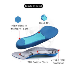 Load image into Gallery viewer, Orthotic Arch Support 3/4 Insoles Mild Flat Feet Memory Foam Insert Soft Message For Shoes