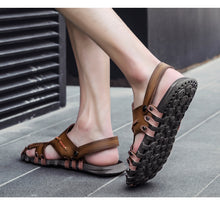 Load image into Gallery viewer, Summer Beach Sandals Leather Comfortable Slip-on Casual Sandals Slippers