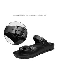 Load image into Gallery viewer, Slippers Non-slip Outdoor Beach Flip Flops Summer Slides Causal Shoes Black Sandal Plus Size