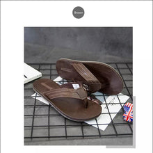 Load image into Gallery viewer, Summer Slipper Leather Flip Flops Indoor Or Outdoor Breathable Casual Beach Shoes