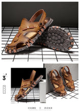 Load image into Gallery viewer, Summer Beach Sandals Leather Comfortable Slip-on Casual Sandals Slippers
