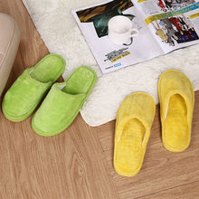 Load image into Gallery viewer, Slippers Warm Home Plush Soft Slippers Indoors Anti-slip Winter Floor Bedroom Shoes