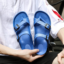 Load image into Gallery viewer, Slippers Non-slip Outdoor Beach Flip Flops Summer Slides Causal Shoes Black Sandal Plus Size