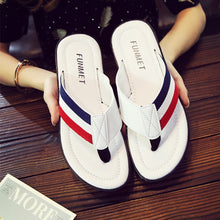 Load image into Gallery viewer, Leather Slippers Handmade PU Flip Flops Comfortable Breathable Sandals