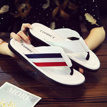 Load image into Gallery viewer, Leather Slippers Handmade PU Flip Flops Comfortable Breathable Sandals
