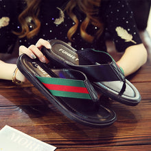 Load image into Gallery viewer, Leather Slippers Handmade PU Flip Flops Comfortable Breathable Sandals