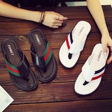 Load image into Gallery viewer, Leather Slippers Handmade PU Flip Flops Comfortable Breathable Sandals
