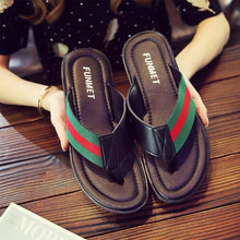 Load image into Gallery viewer, Leather Slippers Handmade PU Flip Flops Comfortable Breathable Sandals