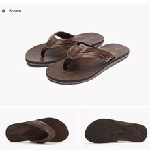Load image into Gallery viewer, Summer Slipper Leather Flip Flops Indoor Or Outdoor Breathable Casual Beach Shoes
