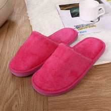Load image into Gallery viewer, Slippers Warm Home Plush Soft Slippers Indoors Anti-slip Winter Floor Bedroom Shoes