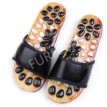 Load image into Gallery viewer, Magnet slippers Indoor Health Imitation Jade Massage Shoes Black Slides Home Flat Sandals Outdoor