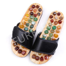 Load image into Gallery viewer, Magnet slippers Indoor Health Imitation Jade Massage Shoes Black Slides Home Flat Sandals Outdoor
