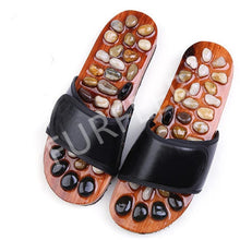 Load image into Gallery viewer, Magnet slippers Indoor Health Imitation Jade Massage Shoes Black Slides Home Flat Sandals Outdoor