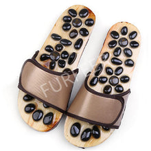 Load image into Gallery viewer, Magnet slippers Indoor Health Imitation Jade Massage Shoes Black Slides Home Flat Sandals Outdoor