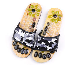 Load image into Gallery viewer, Magnet slippers Indoor Health Imitation Jade Massage Shoes Black Slides Home Flat Sandals Outdoor