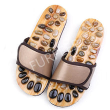 Load image into Gallery viewer, Magnet slippers Indoor Health Imitation Jade Massage Shoes Black Slides Home Flat Sandals Outdoor