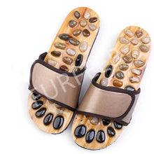 Load image into Gallery viewer, Magnet slippers Indoor Health Imitation Jade Massage Shoes Black Slides Home Flat Sandals Outdoor