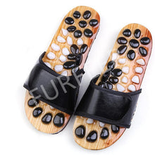 Load image into Gallery viewer, Magnet slippers Indoor Health Imitation Jade Massage Shoes Black Slides Home Flat Sandals Outdoor