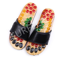 Load image into Gallery viewer, Magnet slippers Indoor Health Imitation Jade Massage Shoes Black Slides Home Flat Sandals Outdoor