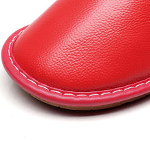 Load image into Gallery viewer, slippers Genuine Leather Winter Superstar Sewing Non Slip Slippers TPR Warm House