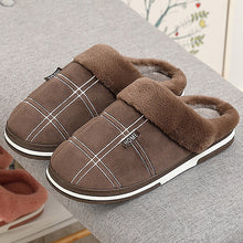 Load image into Gallery viewer, Winter Velvet Sewing Suede Indoor shoes for male Antiskid Anti Odor Short Plush Home slippers