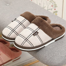 Load image into Gallery viewer, Winter Velvet Sewing Suede Indoor shoes for male Antiskid Anti Odor Short Plush Home slippers