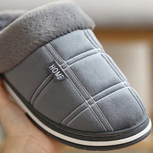 Load image into Gallery viewer, Winter Velvet Sewing Suede Indoor shoes for male Antiskid Anti Odor Short Plush Home slippers