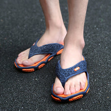 Load image into Gallery viewer, Open Toe Slippers Fashion Beach Massage Bathroom Flip Flops Tongs Homme