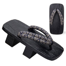 Load image into Gallery viewer, Japanese Wooden Clogs Geta Slippers Paulownia Samurai Summer Sandals
