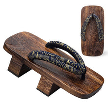 Load image into Gallery viewer, Japanese Wooden Clogs Geta Slippers Paulownia Samurai Summer Sandals