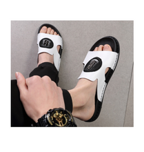 Load image into Gallery viewer, Leather Soft Bottom Outdoor Non-slip Sandals Flip Flops Beach Shoes Flat Slippers