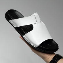 Load image into Gallery viewer, Leather Soft Bottom Outdoor Non-slip Sandals Flip Flops Beach Shoes Flat Slippers