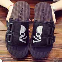 Load image into Gallery viewer, Super Fire Skull Sandals Casual Flip-flops Outdoor Slippers Non-slip Embroidery Beach Shoes Slide