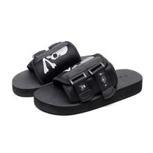 Load image into Gallery viewer, Super Fire Skull Sandals Casual Flip-flops Outdoor Slippers Non-slip Embroidery Beach Shoes Slide
