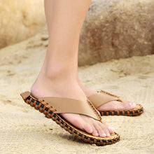 Load image into Gallery viewer, Cool Water Flip Flops Men outdoor High quality handmade Soft Massage Beach Slippers