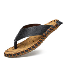 Load image into Gallery viewer, Cool Water Flip Flops Men outdoor High quality handmade Soft Massage Beach Slippers