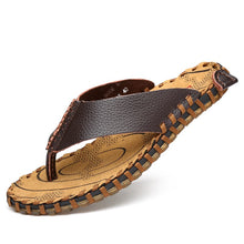 Load image into Gallery viewer, Cool Water Flip Flops Men outdoor High quality handmade Soft Massage Beach Slippers