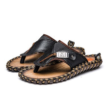 Load image into Gallery viewer, Flip Flops Genuine Leather Luxury Slippers Beach Casual Sandals