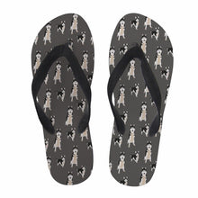 Load image into Gallery viewer, Animal Husky Pattern Flip Flops Casual House Summer Vacation Flats Beach Sandals