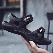 Load image into Gallery viewer, Beach Slippers Solid Hook Hollow Out Casual Breathable Flats Sandals Shoes Flat