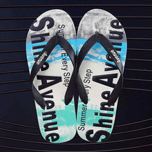 Load image into Gallery viewer, plus size Flip Flops Outside Rubber Slippers Summer Letter doodle Beach Sandals Shoes