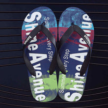 Load image into Gallery viewer, plus size Flip Flops Outside Rubber Slippers Summer Letter doodle Beach Sandals Shoes