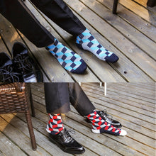 Load image into Gallery viewer, Socks fashion design Plaid Colorful Business Party Dress Cotton Socks
