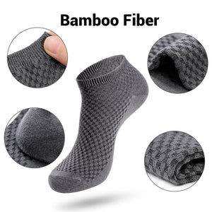 5 Pairs / lot Bamboo Fiber Men's Socks Casual Solid Color Cotton Socks Business Antibacterial