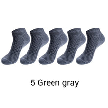 Load image into Gallery viewer, 5 Pairs / lot Bamboo Fiber Men&#39;s Socks Casual Solid Color Cotton Socks Business Antibacterial

