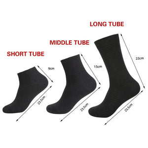 5 Pairs / lot Bamboo Fiber Men's Socks Casual Solid Color Cotton Socks Business Antibacterial